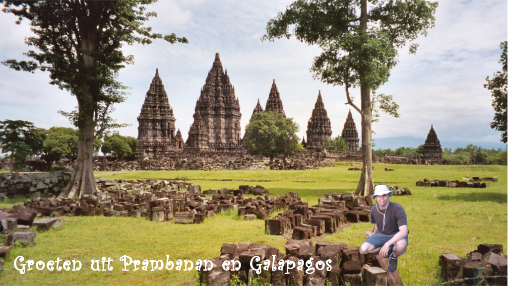 Afbeelding Prambanan en Galapagos gemaakt met GIMP